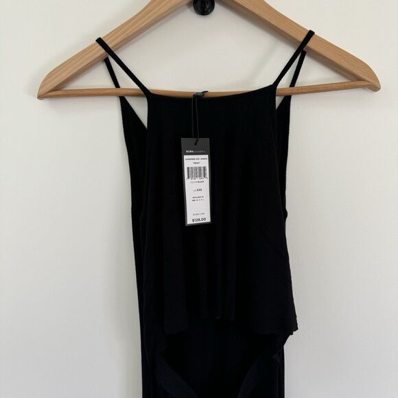 BCBGMAXAZRIA “NEKA”Black Knit Ribbed Maxi Dress Cutout Draped Back XXS NEW Tags - Picture 9 of 14